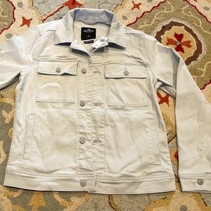 NWT Men’s Hollister Epic Flex Denim Jacket (light beige / white wash color)